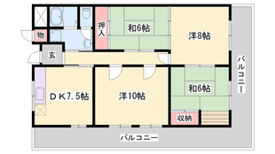 ユニハイム明石の物件間取画像